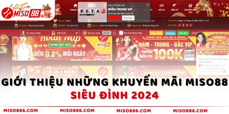 Giới thiệu những khuyến mãi MISO88 siêu đỉnh 2024